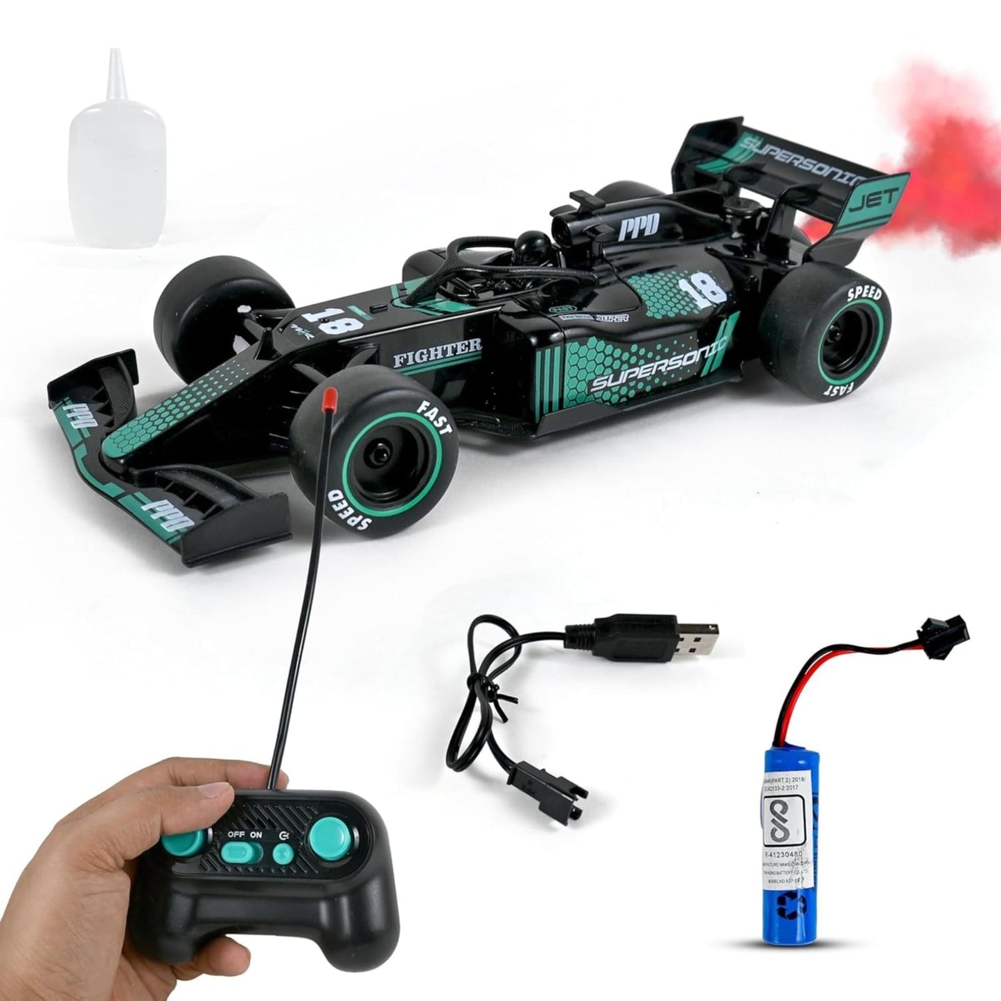 F1 RC Drift Car with Exhaust and Spray